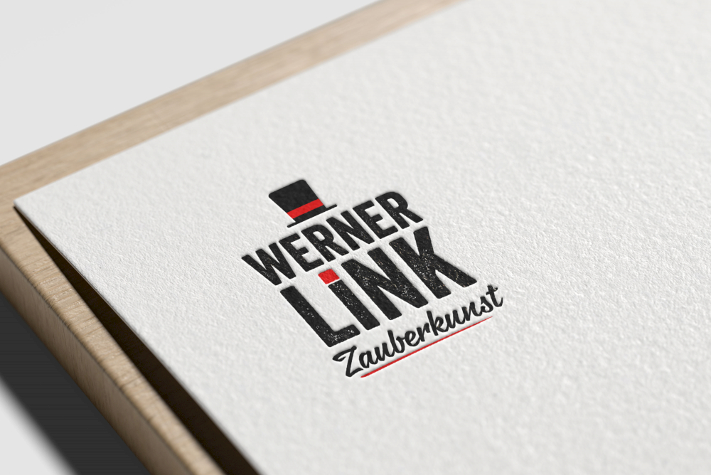 Das Logo von Zauberkünstler Werner Link auf hochwertigem Briefpapier