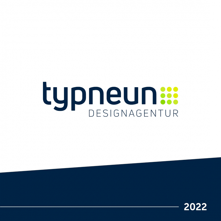 Bekanntgabe des neues Logos im Jahre 2022 für die typneun Designagentur